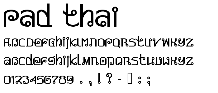 Pad Thai font
